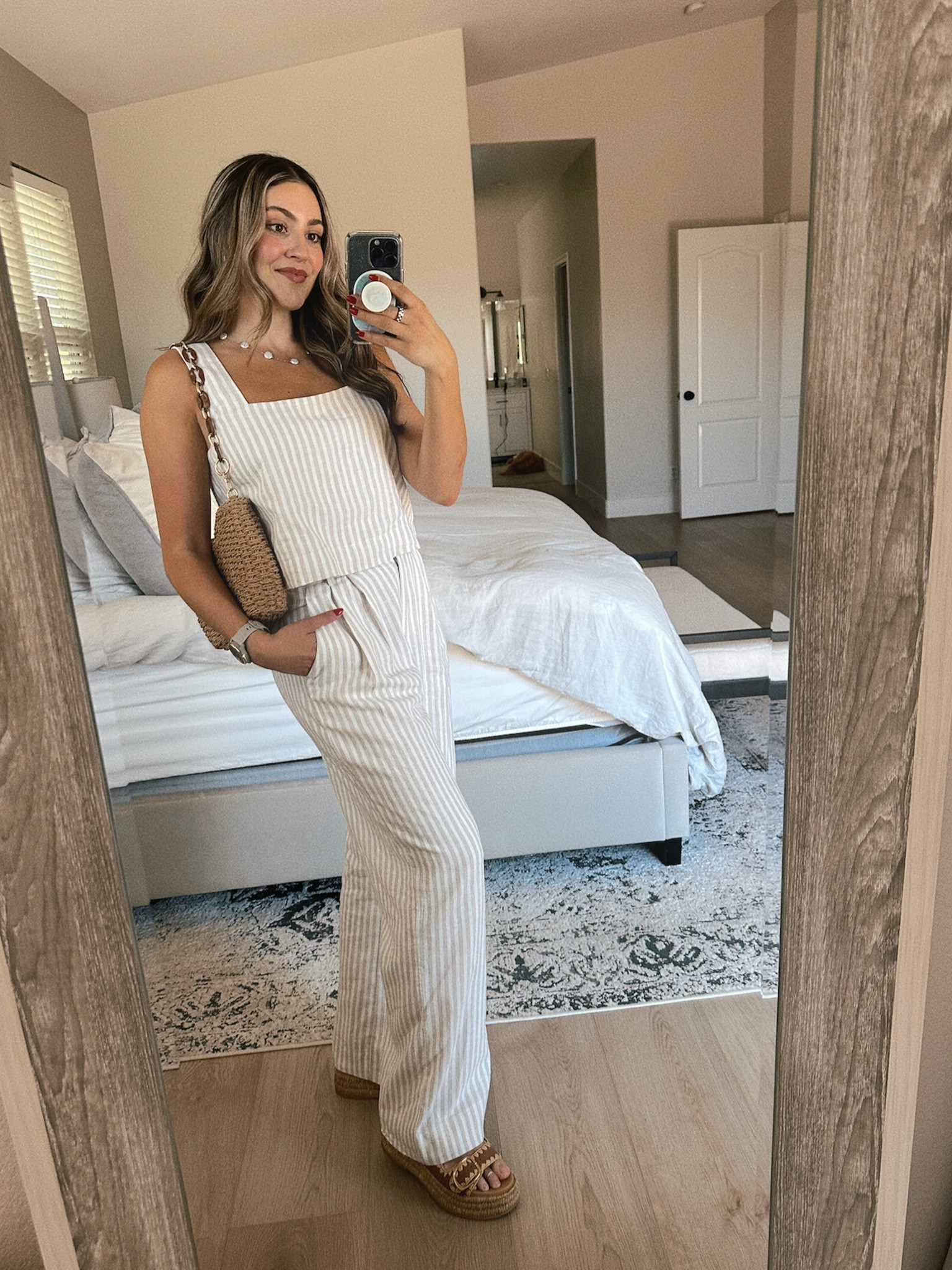 Cutest linen set for summer! Loving it pairs with these chunky sandals and straw purse

Summer outfit
Linen out 
Linen set
Matching set 
Summer matching set 
Straw purse 
Woven purse 
Summer sandals 

#LTKFindsUnder50 #LTKSeasonal #LTKTravel