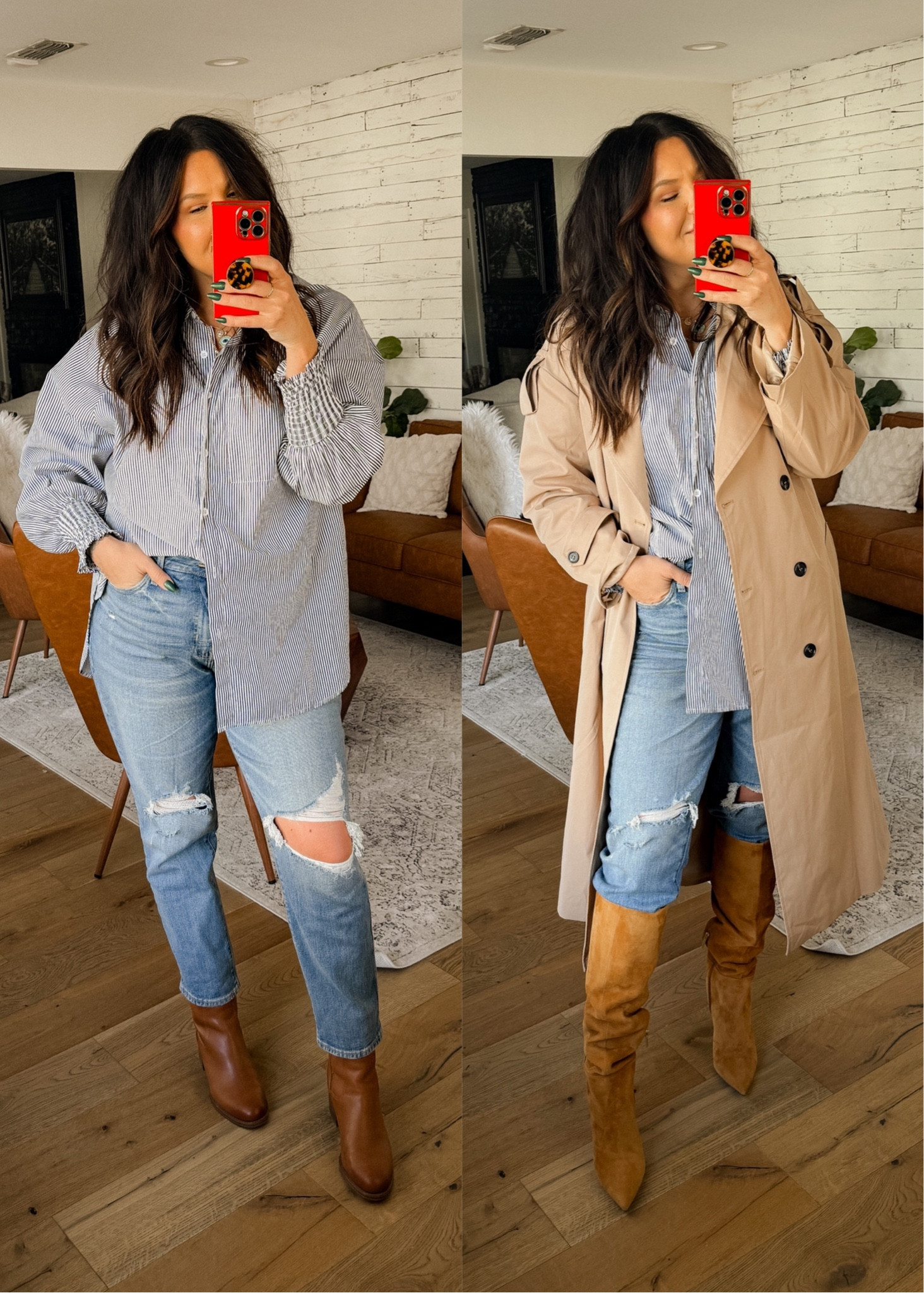 Elevated causal look! And both boots are 50% off with code BOOT50

Trench coat: XL
Jeans: TTS
button up: XL
BOOTS: TTS


#LTKfindsunder50 #LTKsalealert #LTKstyletip