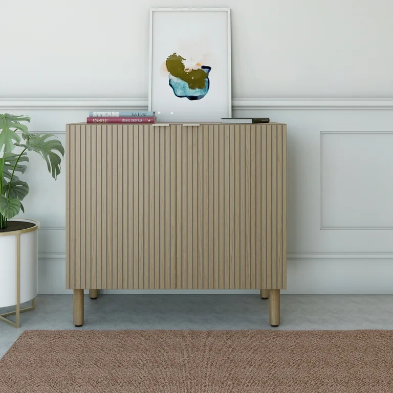 Sango Merk 2 Door Accent Cabinet, Brown - Walmart.com | Walmart (US)