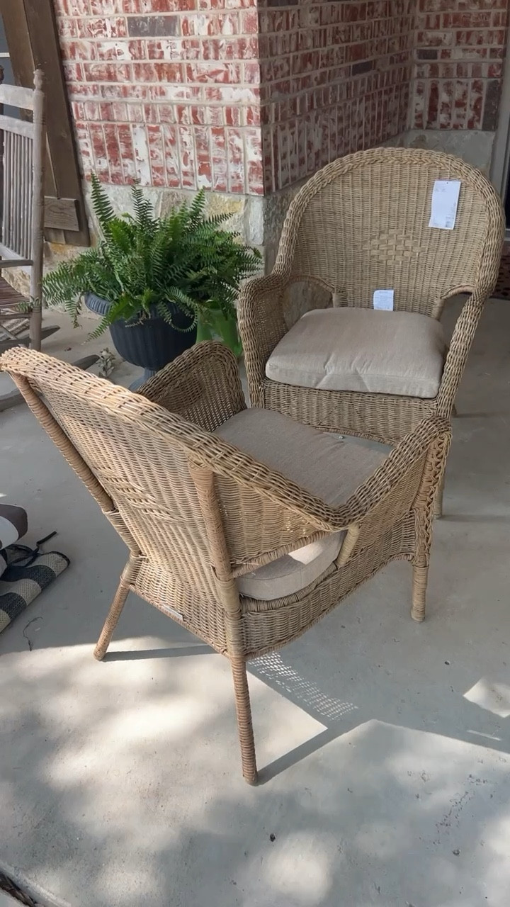 Wicker chairs.  

#LTKfamily #LTKhome