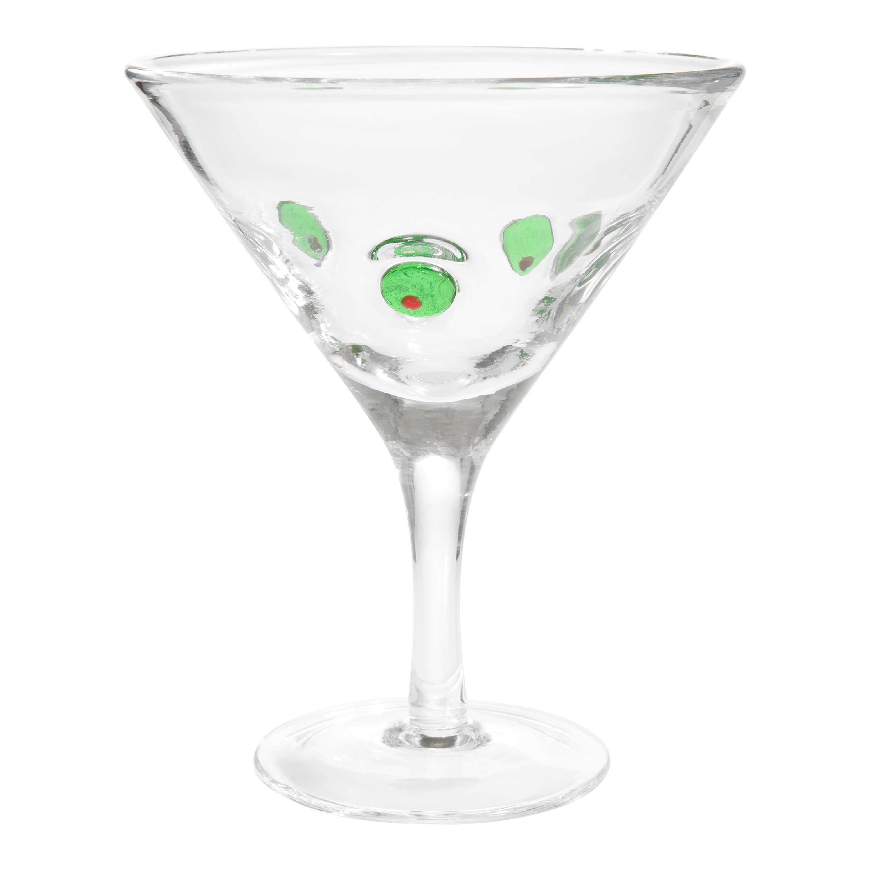 Charm Olive Inlay Martini Glass | World Market