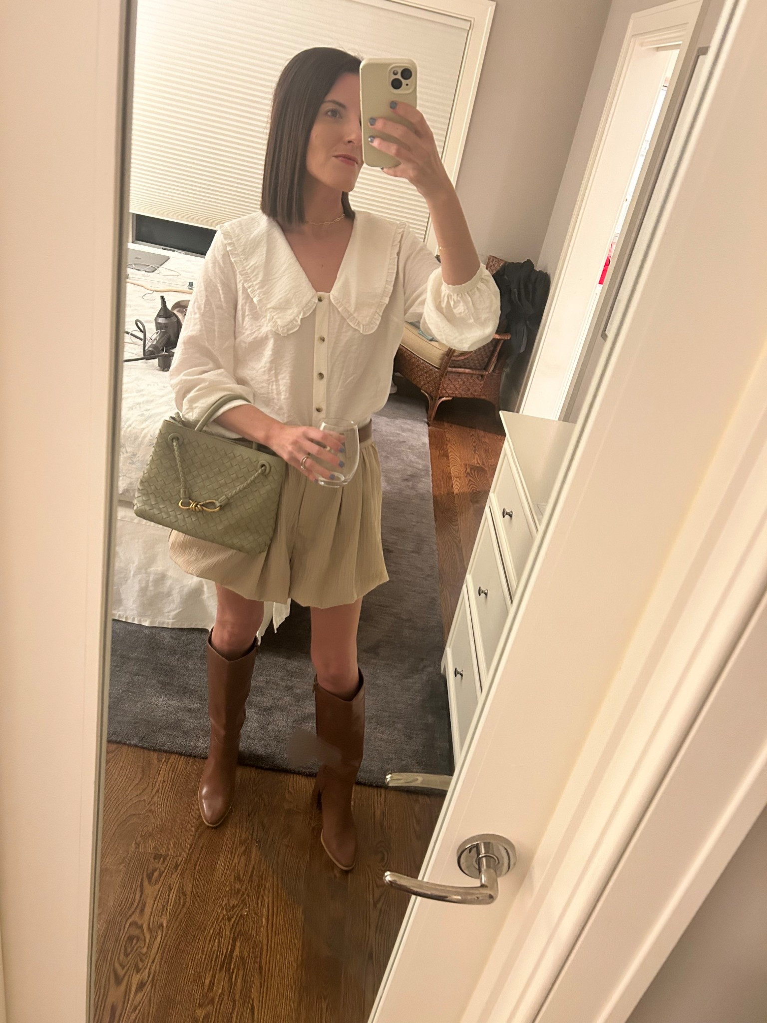 Top - ASOS, small
Shorts - ASOS, 4 
Boots - Target 
Purse and Belt - Amazon 

#LTKStyleTip #LTKFindsUnder50 #LTKFindsUnder100