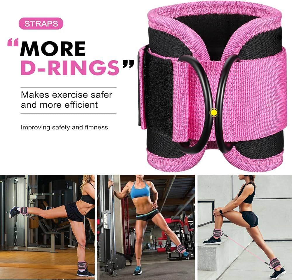 HOXWC Ankle Resistance Bands with Cuffs, Ankle Bands for Working Out, Ankle Resistance Band for L... | Amazon (US)