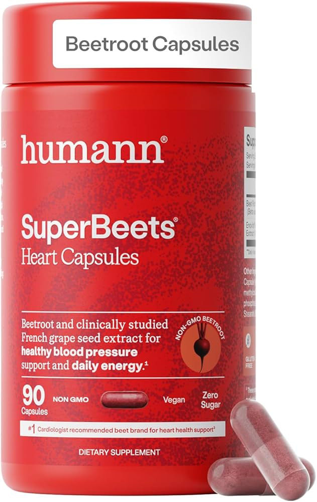 Humann SuperBeets Beet Root Capsules Quick Release 1000mg, Helps Support Nitric Oxide Production,... | Amazon (US)