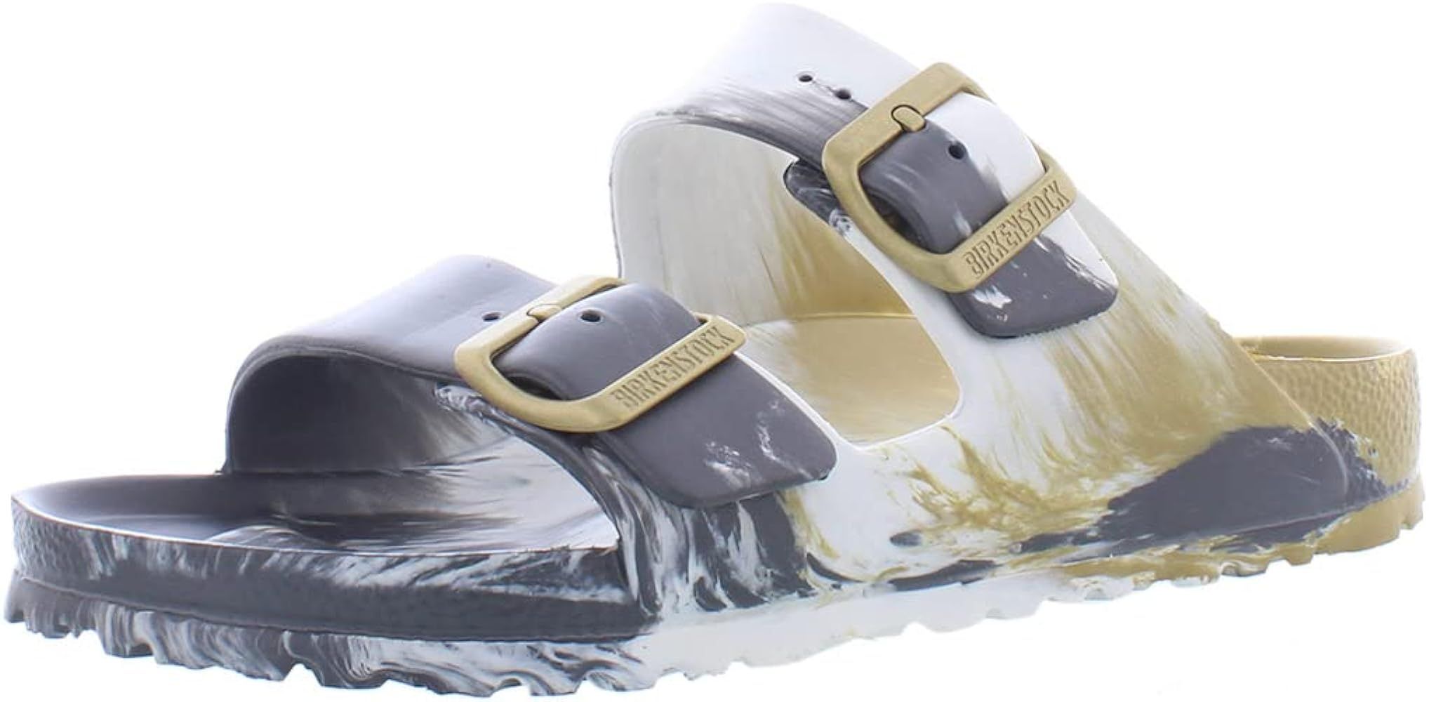 Amazon.com | Birkenstock Unisex Arizona Essentials EVA Sandal Multi Purple Fog 38 N EU | Shoes | Amazon (US)
