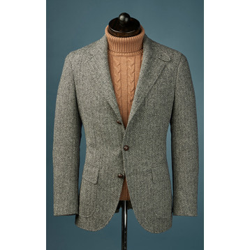 Light Gray Herringbone - Hunting Jacket | SPIER & MACKAY