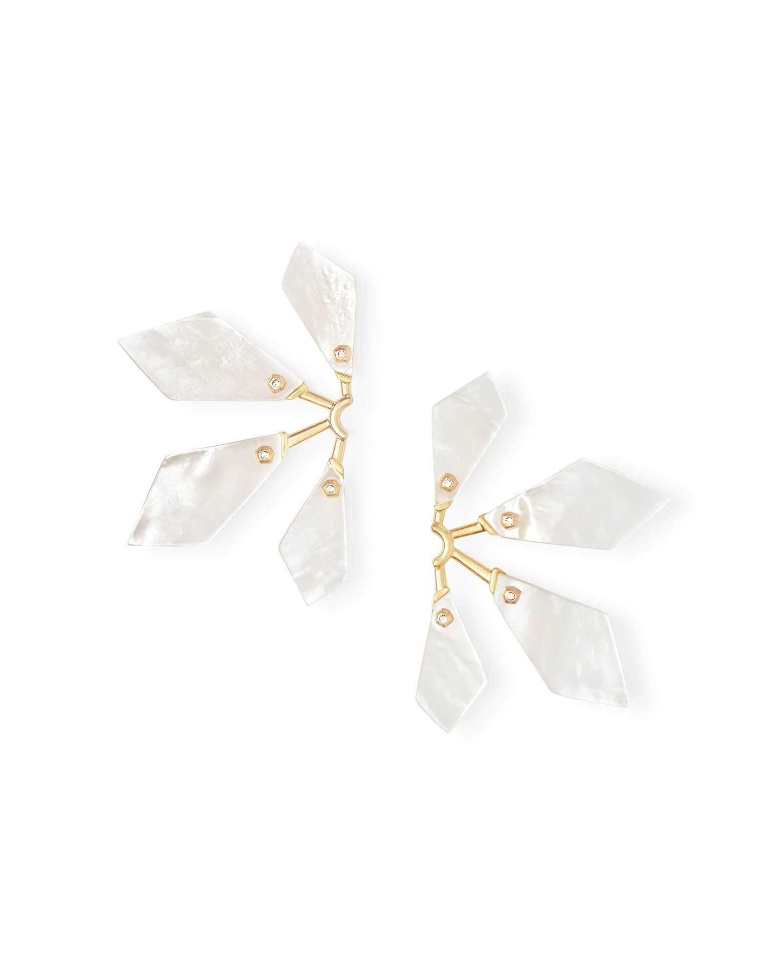 Kendra Scott Malika Gold Statement Earrings in Ivory Mother-of-Pearl | Mother Of Pearl | Kendra Scott