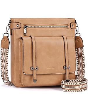 Roulens Crossbody Bags for Women,Multi Pocket Crossbody Purses Vegan Leather Shoulder Handbags Tr... | Amazon (US)