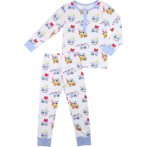 Dump Trucks And Hearts Knit Pajamas | Cecil and Lou