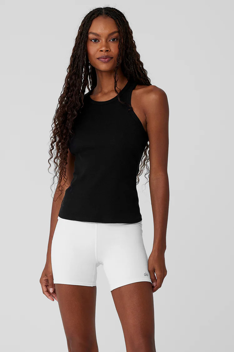 Ribbed Devoted Tank - Black | Alo Yoga (US)