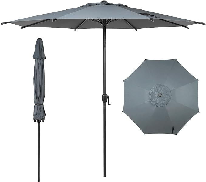 Abba Patio 9FT Lyon Outdoor Patio Umbrella Outdoor Table Umbrella with Push Button Tilt and Crank... | Amazon (US)