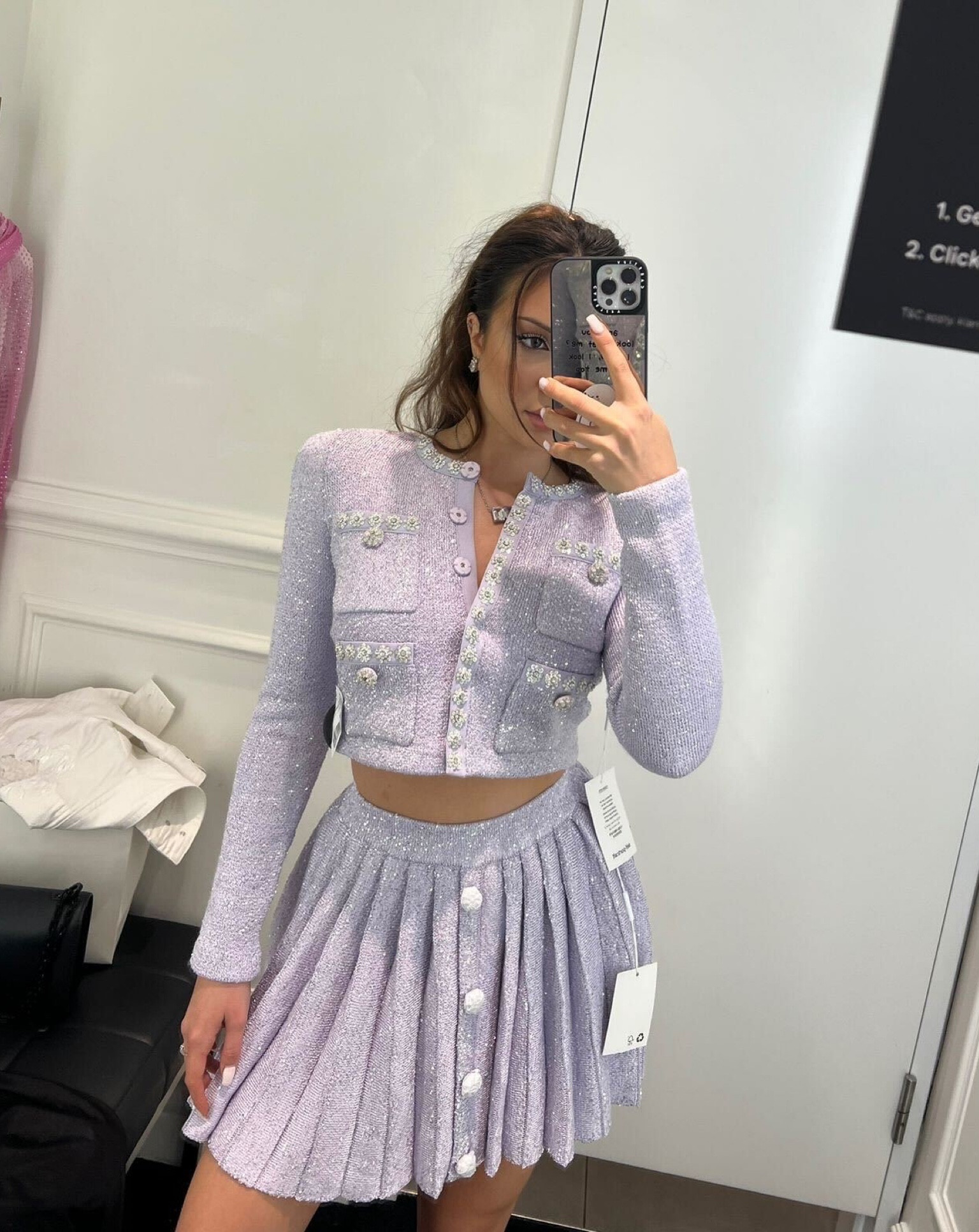 Self-portrait, Net-a-porter, purple cardigan, knit skirt, pleated skirt, sequin-embellished cardigan, embellished skirt, matching co ord, transitional outfit, autumn fit, fall style, autumn wardrobe, autumn season, occasion wear, knit set, style inspiration 

#LTKstyletip #LTKeurope #LTKSeasonal