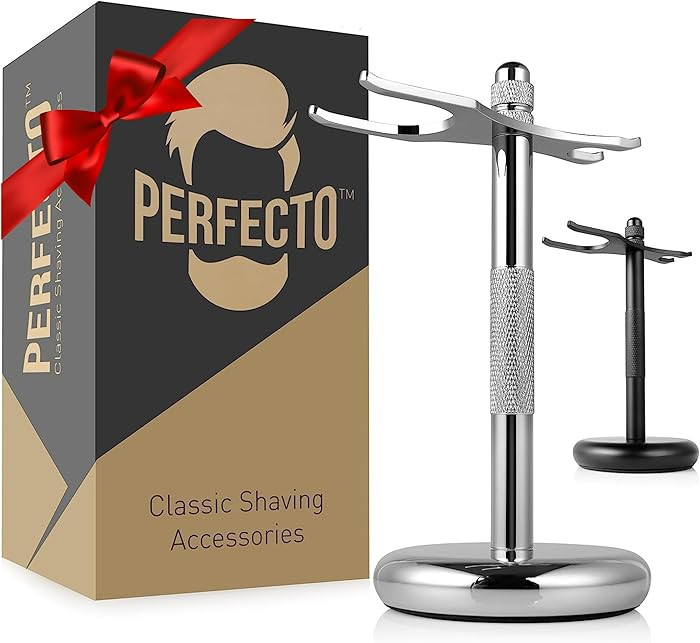 Perfecto Deluxe Chrome Razor and Brush Stand - The Best Safety Razor Stand. This Will Prolong The... | Amazon (US)