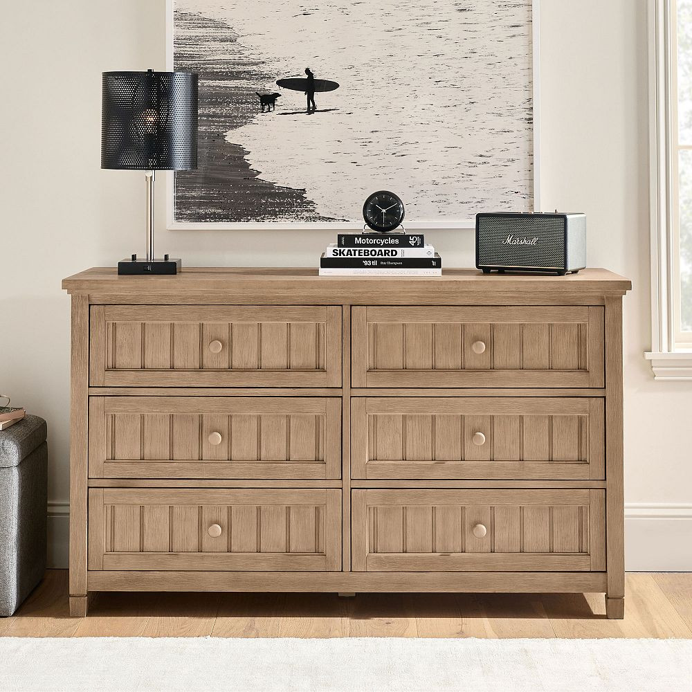 Beadboard Seadrift 6-Drawer Wide Dresser (63.5w x 19d") | Pottery Barn Teen