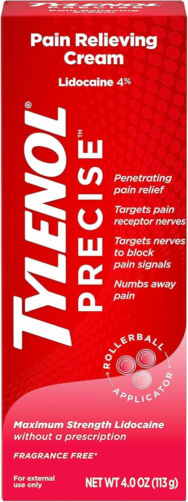 Tylenol Maximum Strength 4% Lidocaine Pain Relieving Cream for Back, Knee & Joints - Penetrating,... | Amazon (US)