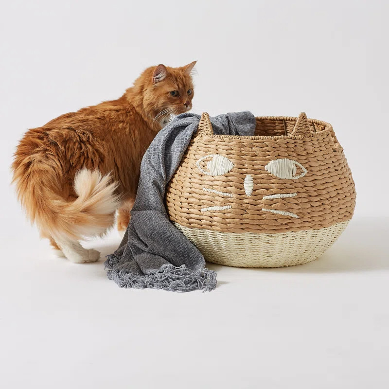 Kitty Cat Wicker Basket | Wayfair North America