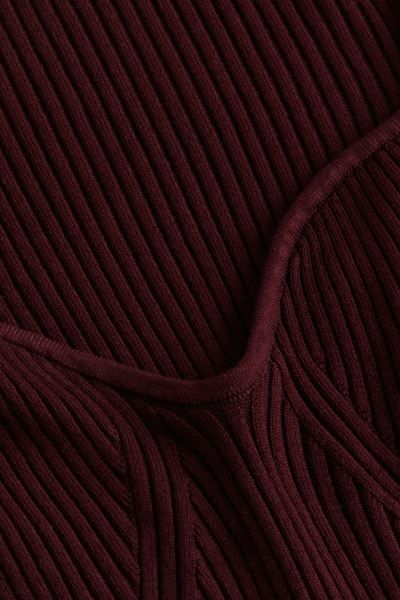 Rib-knit jumper - Burgundy - Ladies | H&M GB | H&M (UK, MY, IN, SG, PH, TW, HK)