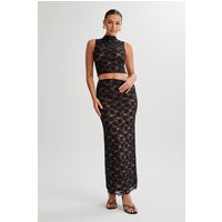 Elska Lace Maxi Skirt - Black | MESHKI US
