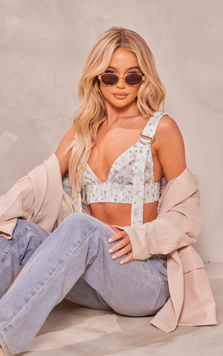 White Floral Lace Bralet | PrettyLittleThing US