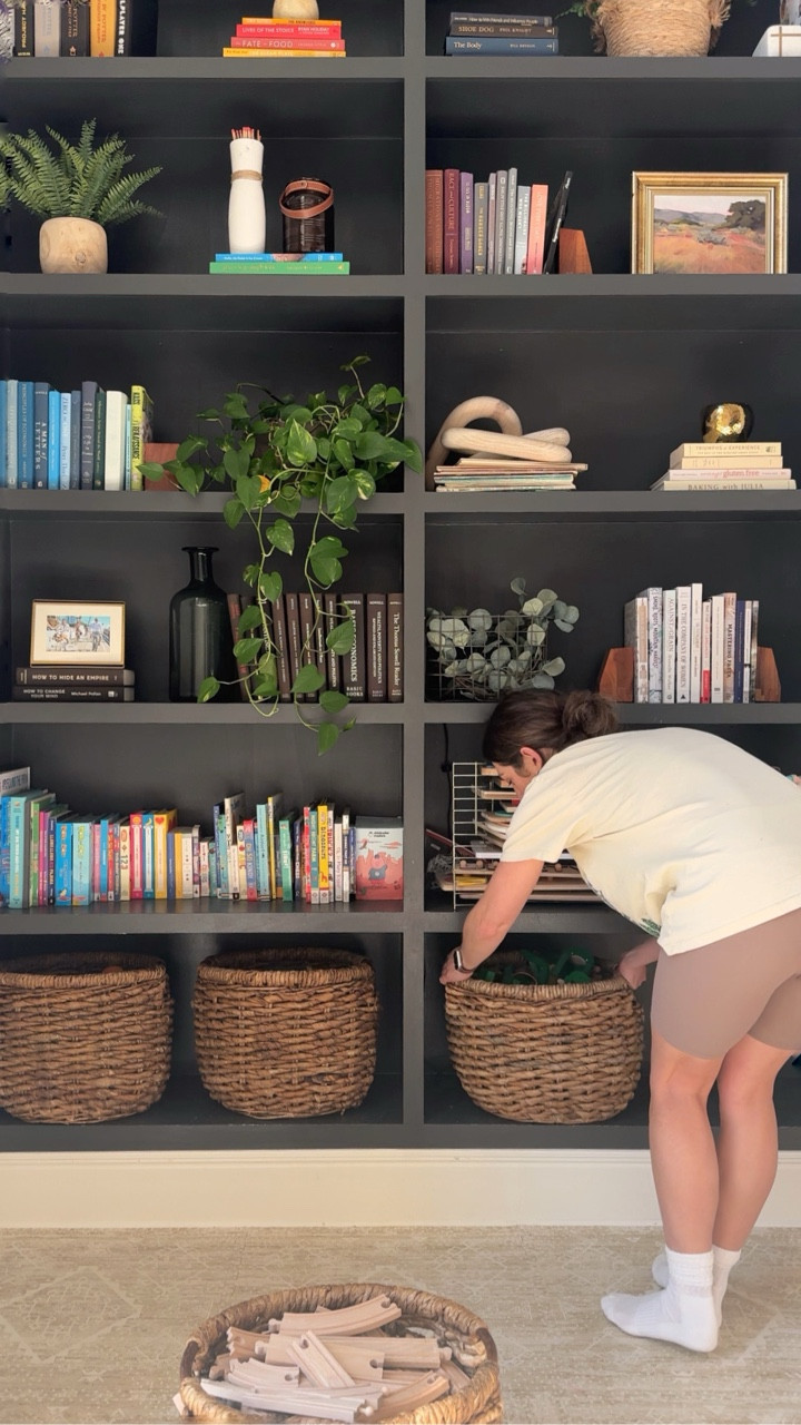 Hiding toys in plain sight 👀
I used to say I’ll never be one of those moms with toys all over the house. Now I’m the mom that has toys in every room. The big change was creating smart systems for storing toys so the whole house doesn’t look like a playroom. Baskets are my best friend. They make clean up super quick and easy and let toys stay accessible to the kids. Comment SHOP and I’ll send you the links for everything in our living room play corner! #organizedmom #organizedhome #toystorage

#LTKmomlife #LTKKids #LTKHome