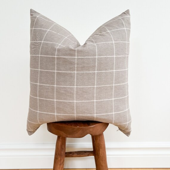 The Polly L Windowpane Throw Pillow Cover L Linen Throw Pillow - Etsy Canada | Etsy (CAD)