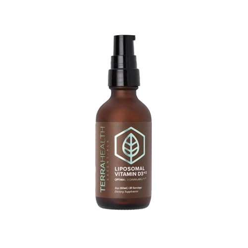Terra Health Essentials Liposomal Vitamin D3 + K2 with CoQ10 & Selenium - High Absorption Liquid Supplement for Bone & Heart Wellness, Calcium Support, Immune & Mood Balance - 2oz, 30-Day Supply | Amazon (US)