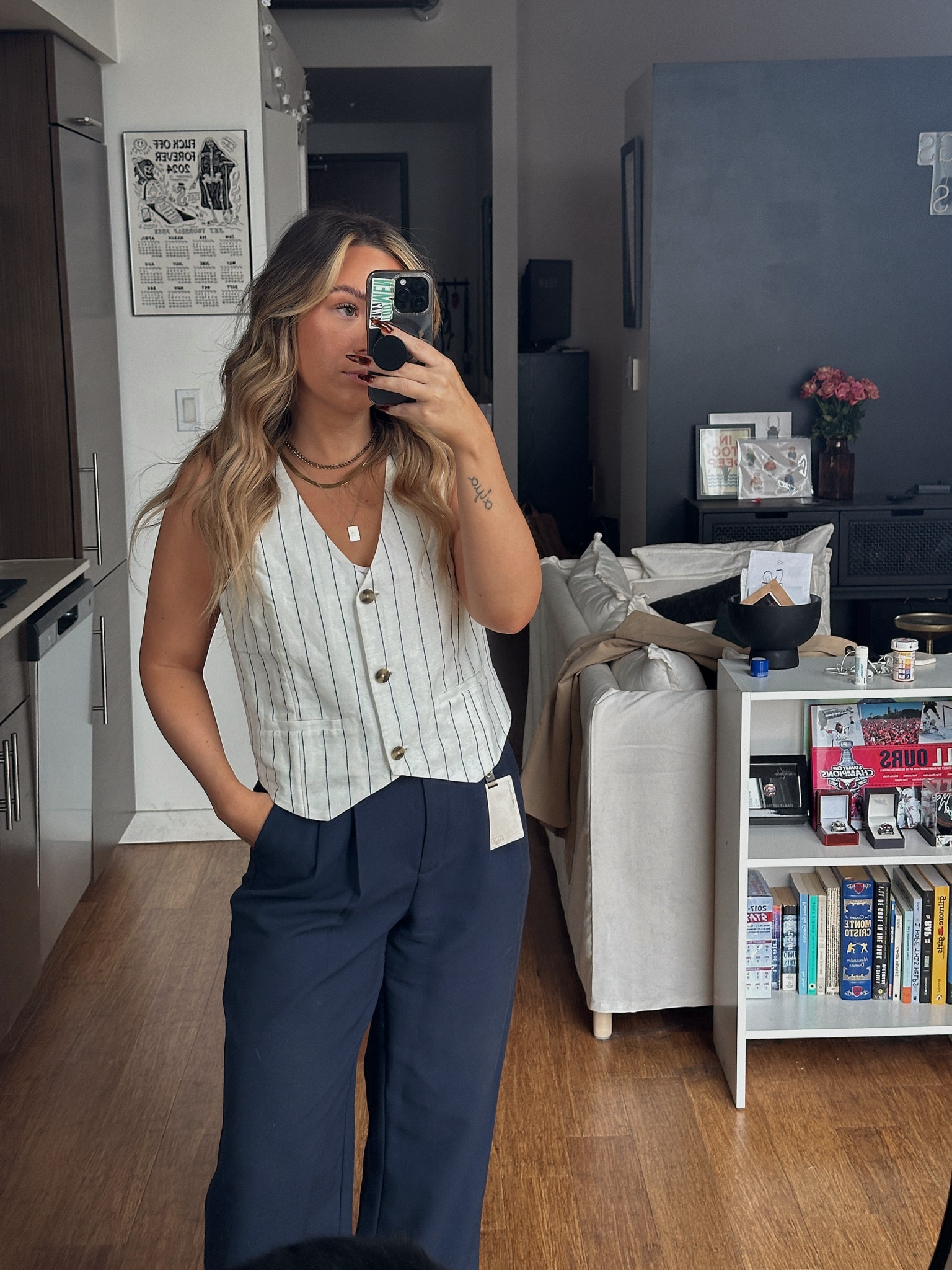 vest - gap
pants - abercrombie 
belt - amazon 

#LTKFindsUnder50 #LTKStyleTip #LTKWorkwear