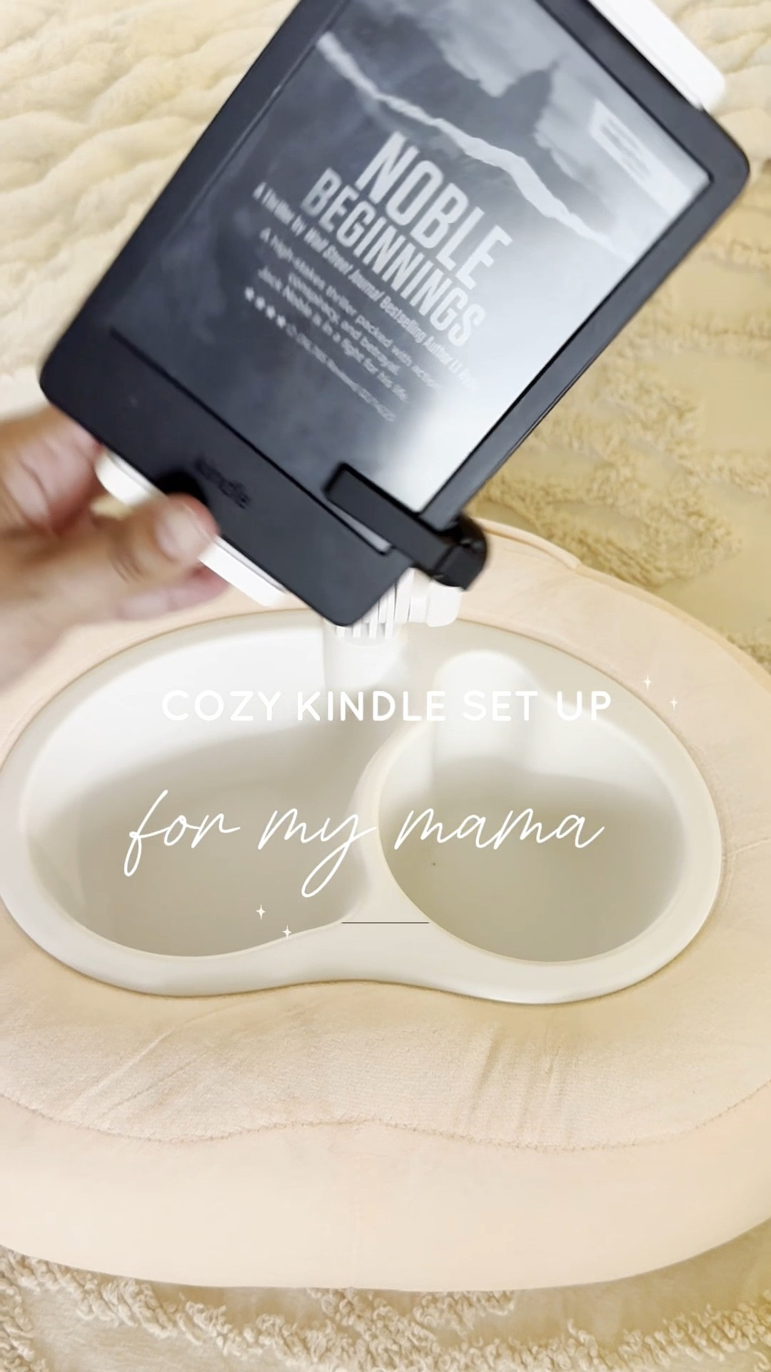 my sweet mama has been glued to her new Kindle so for Mother’s Day, I set her up with this cozy Kindle pillow stuffed with snacks, her fave coffee, and a remote page turner. She loved it… for about 20 minutes and then she was out like a light 😴 🤣 

#LTKGiftGuide #LTKHome #LTKOver40