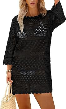 SAMPEEL Swimsuit Coverup for Women Beach Vacation Clothes Bathing Suit Cover Up Crochet Dresses S... | Amazon (US)