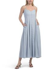 Linen Blend Button Down Maxi Dress | TJ Maxx