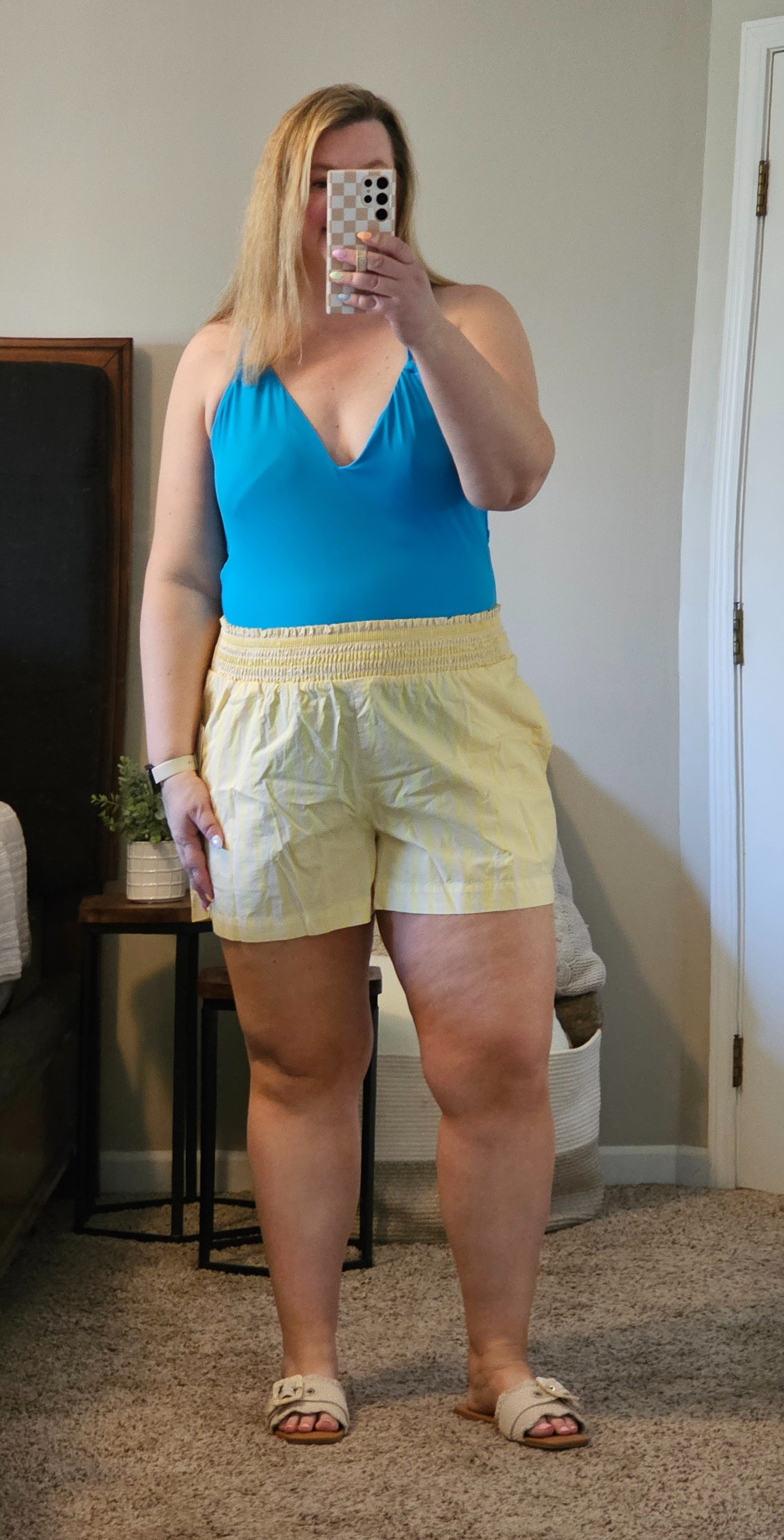 This swimsuit is an XXL and I love the overall fit but the pads are not removable and dint work for a smaller bust.  These shirts are an XXL also and are the perfect lightweight summer short. 

#LTKxTarget #LTKmidsize #LTKfindsunder50