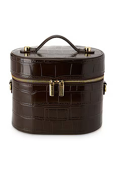 ETOILE COLLECTIVE x REVOLVE Oval Toiletry Case in Espresso Croc from Revolve.com | Revolve Clothing (Global)