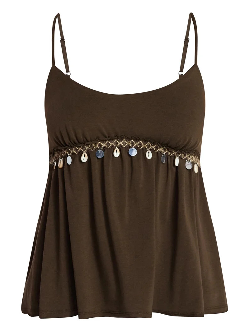 No Boundaries Shell Babydoll Cami, Women's XXS - XXL | Walmart (US)