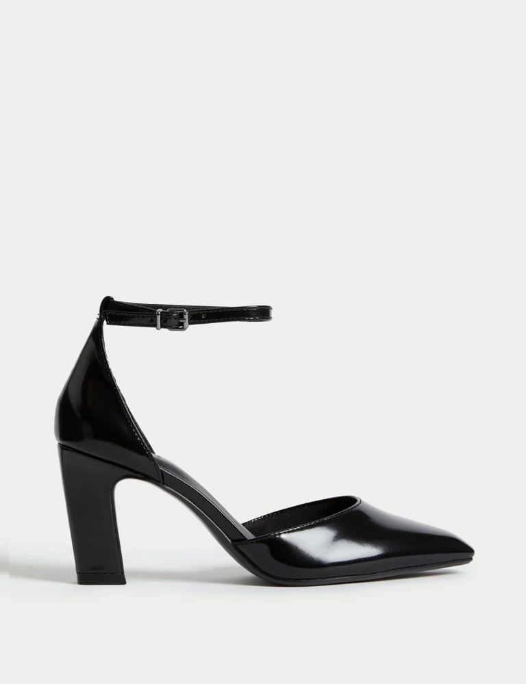 Leather Ankle Strap Pointed Court Shoes | Marks & Spencer (UK)