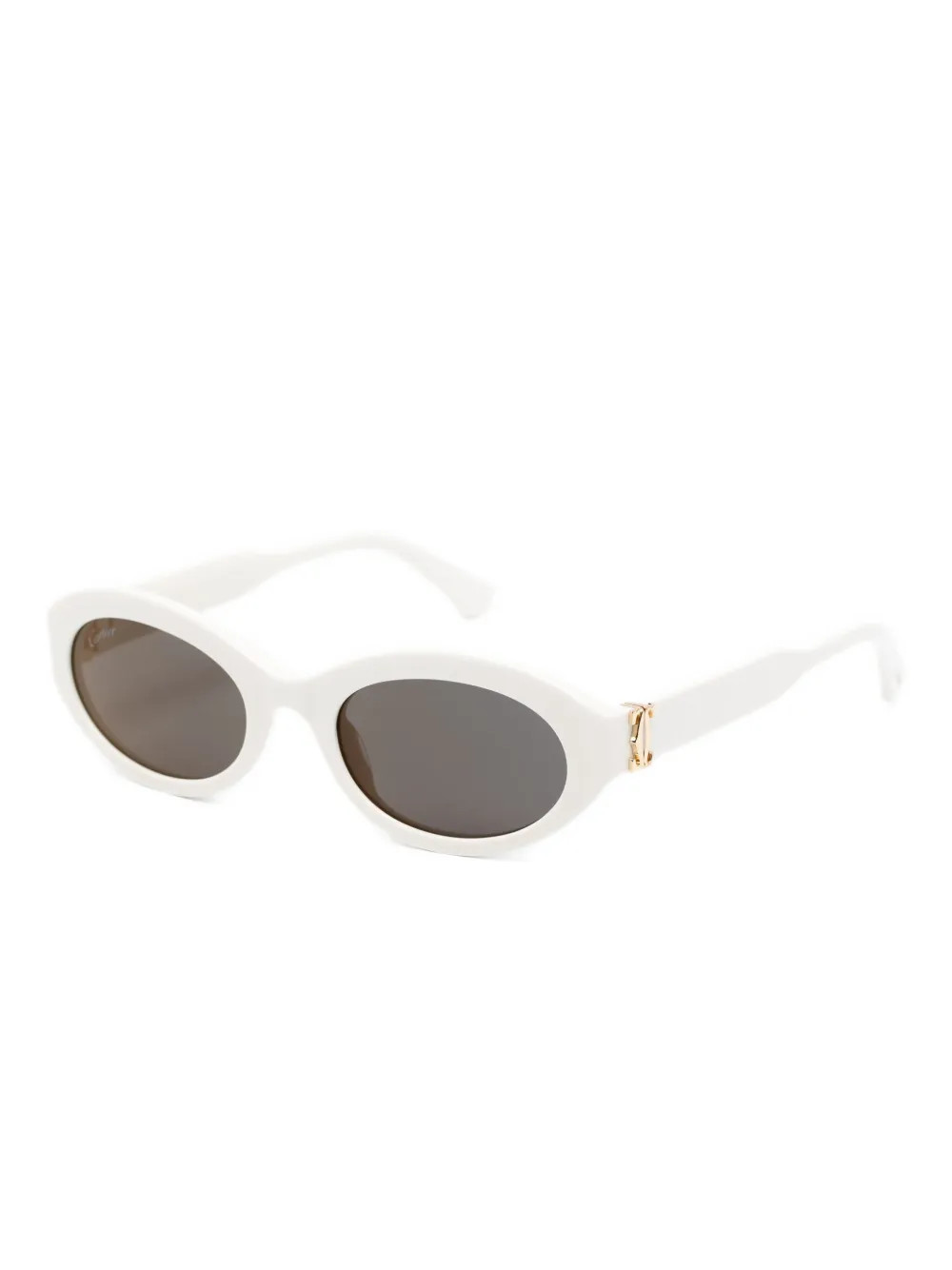 Cartier Eyewear oval-frame Sunglasses | White | FARFETCH | Farfetch Global