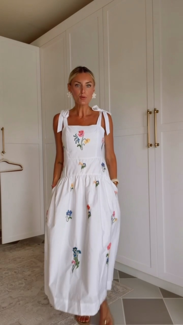 Looking for a budget friendly and flattering dress you can wear all season? This one is perfection! The embroidery is so high quality and the fabric is 100% cotton - under $40?! Looks so much more expensive 👏🏻  wearing XS

Loverly grey, Walmart fashion finds, white floral dress, women’s drop waist dress, vacation outfit ideas, resort wear, timeless women’s dress, affordable fashion staples summer

#LTKSeasonal #LTKTravel