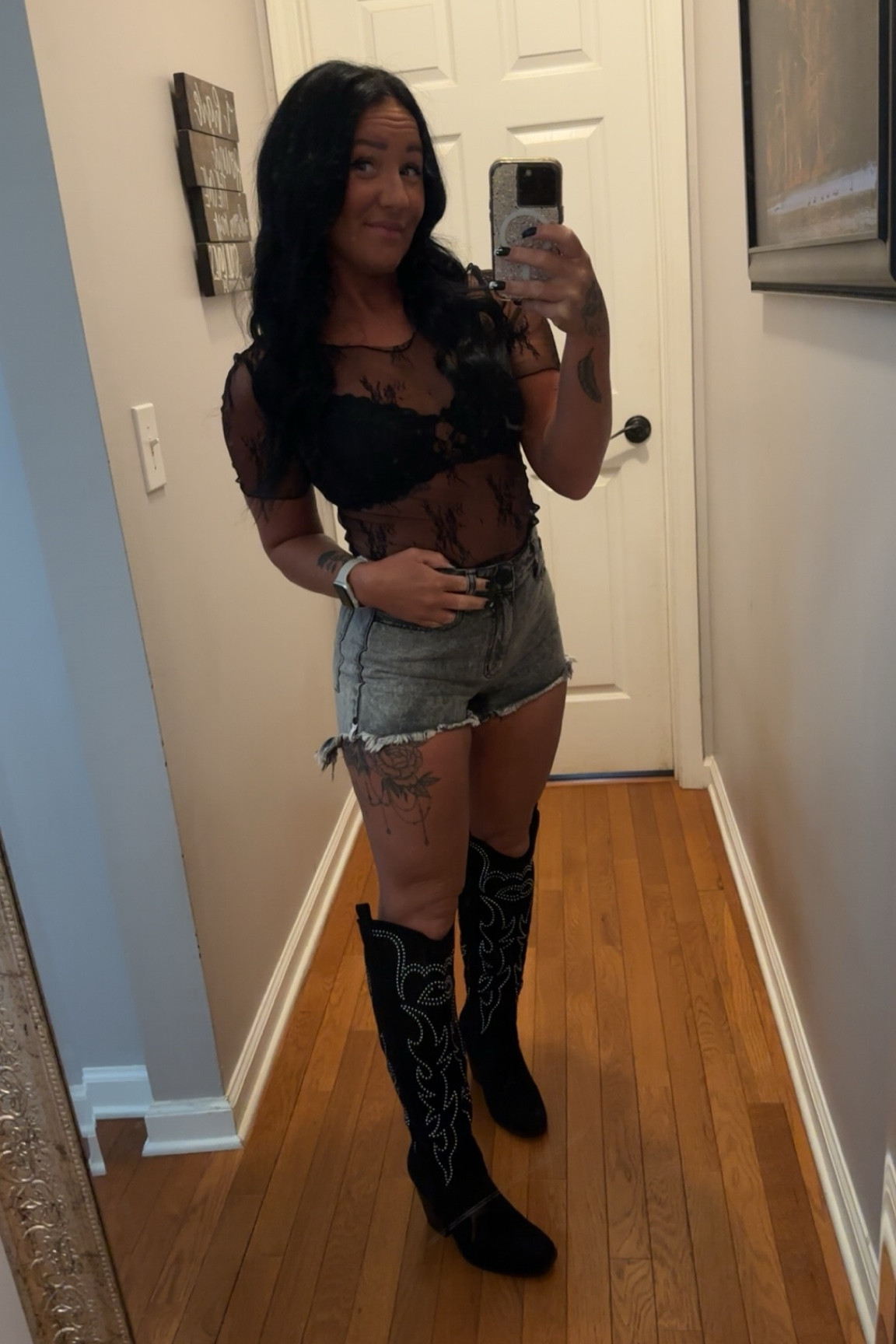 Okayyyy but does this outfit not slay?! We love a good high boot moment with these sheer tops 😍 especially when the tops are discounted!!

#LTKFindsUnder50 #LTKStyleTip