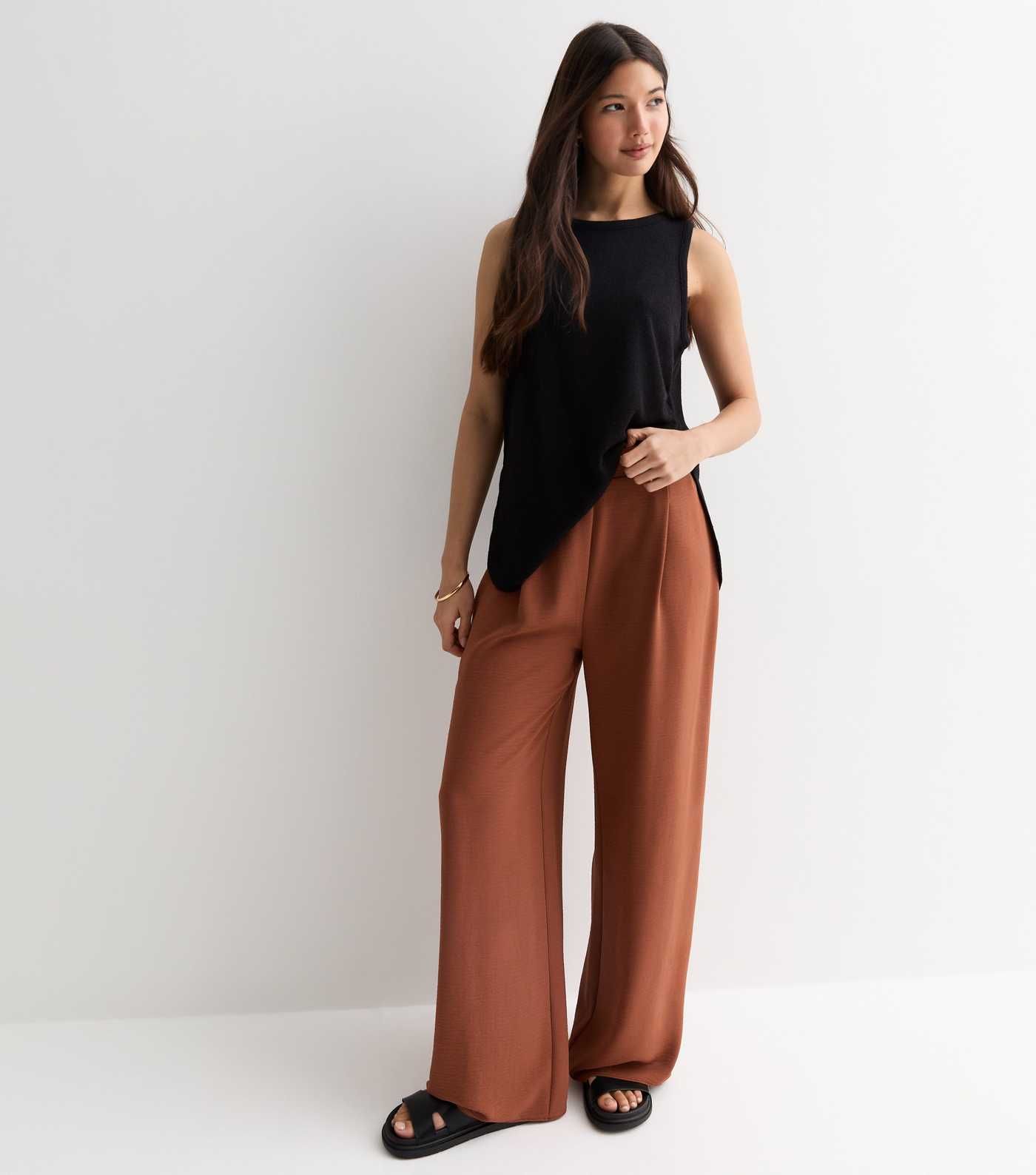 Rust Wide Leg Trousers | New Look | New Look (UK)