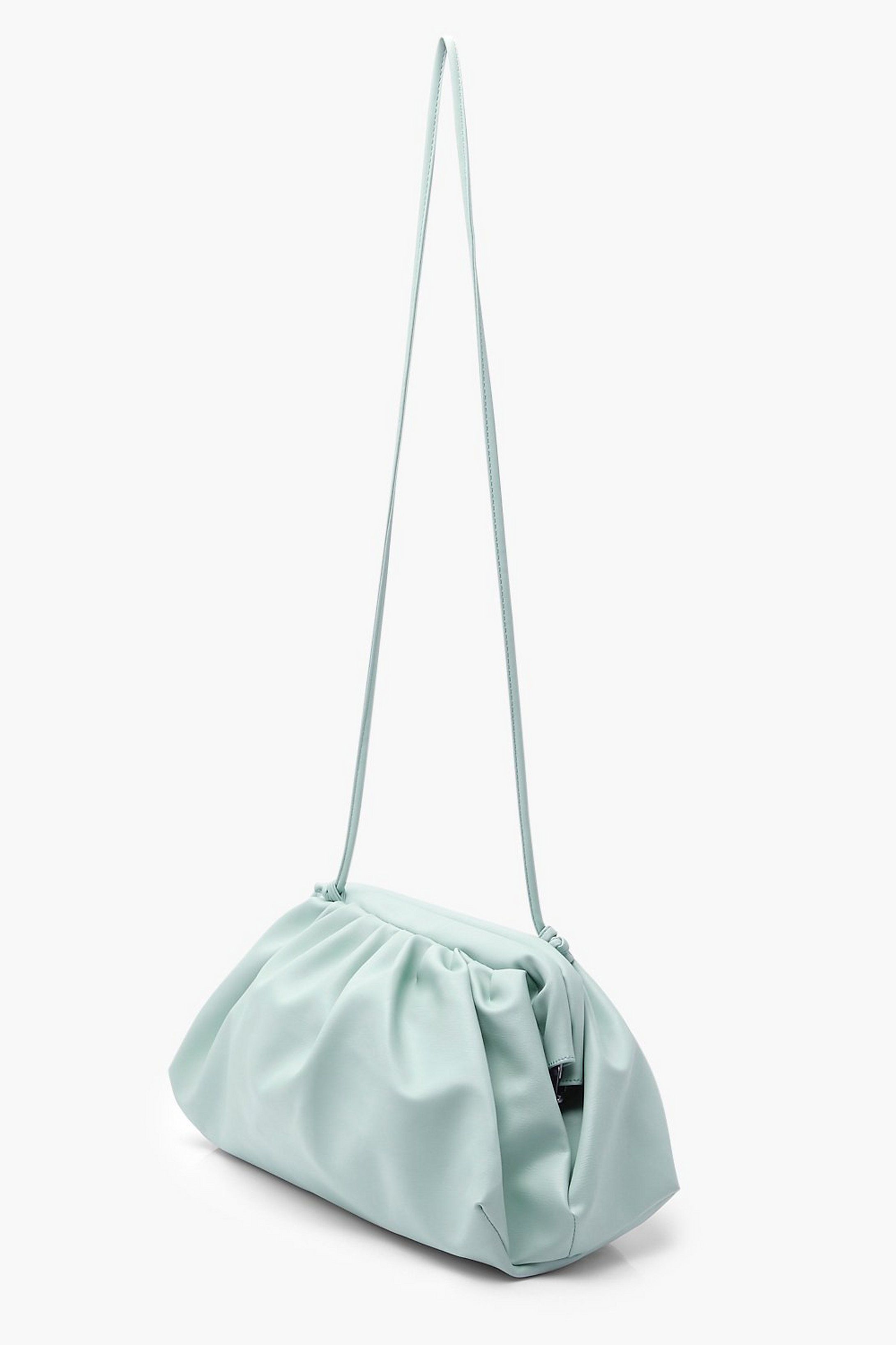 Slouchy Oversized PU Clutch & Strap Bag | Boohoo.com (US & CA)