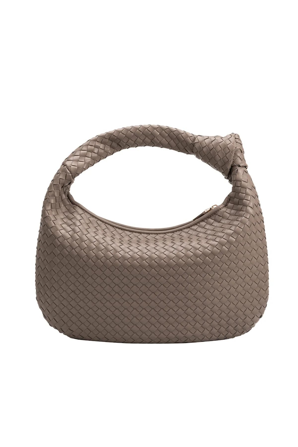 Melie Bianco Knotted Woven Vegan Leather Large Bag | Social Threads