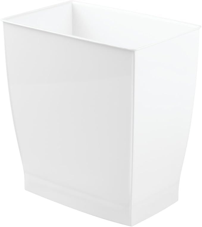 iDesign,Plastic Spa Rectangular Trash, Waste Basket Garbage Can for Bathroom, Bedroom, Home Offic... | Amazon (US)