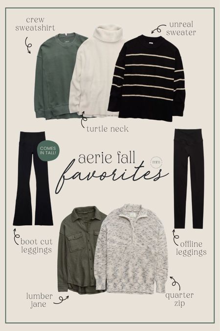 Fall weather is FINALLY here in NY which means SWEATER WEATHERRR! I LOVE Aerie for so many things, but sweaters, sweatshirts and ALL THINGS COZY are right at the top for sure - here are some of my favs from them! 

#LTKstyletip #LTKSeasonal