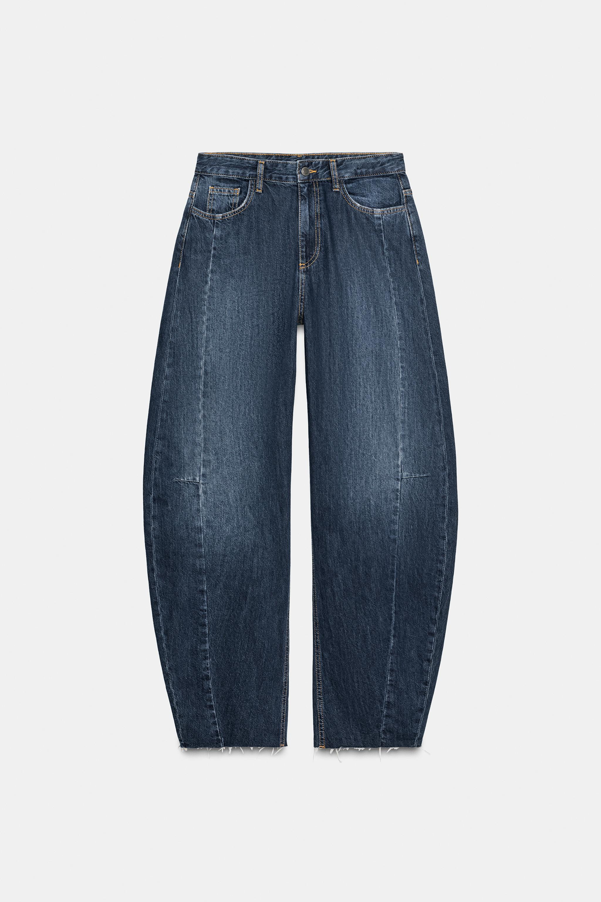 ZW COLLECTION MID-RISE BARREL JEANS | Zara Canada