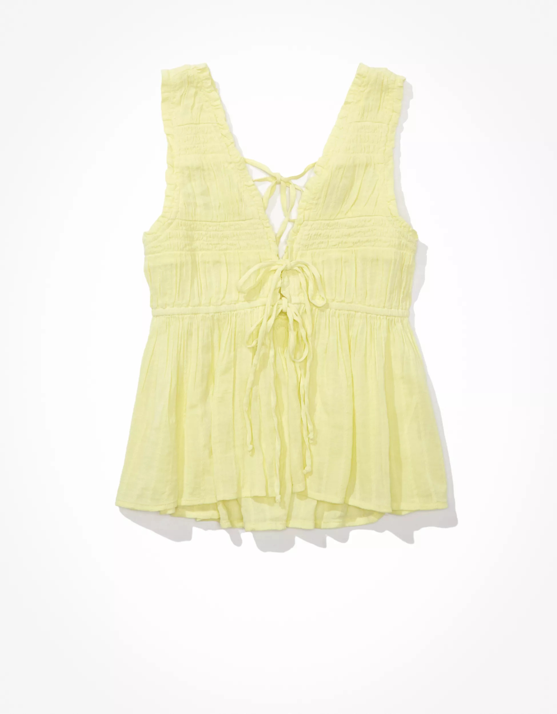 AE V-Neck Tie-Up Tank Top | American Eagle Outfitters (US & CA)