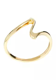 Belk Silverworks Gold Over Sterling Silver Abstract Zig Zag Ring - Size 7 | Belk