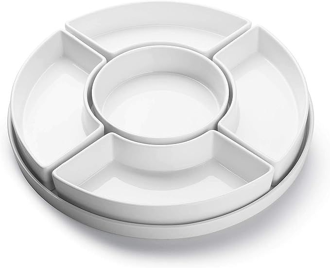 Sweese 707.001 Porcelain Divided Serving Dishes, Relish Tray, Serving Bowls for Parties - Perfect... | Amazon (US)