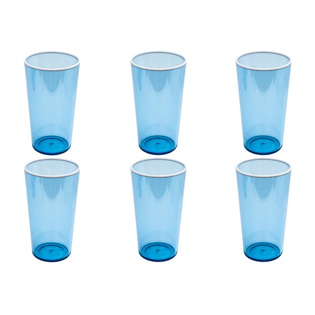 Contrast Acrylic Drinking Glass - Blue - 21.6 oz (Set of 6) | Wayfair North America