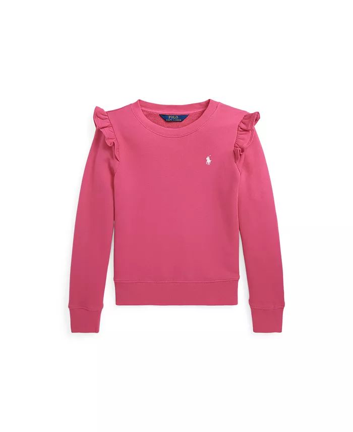 Toddler and Little Girls Ruffled Terry Long Sleeve Sweatshirt | Macy's
