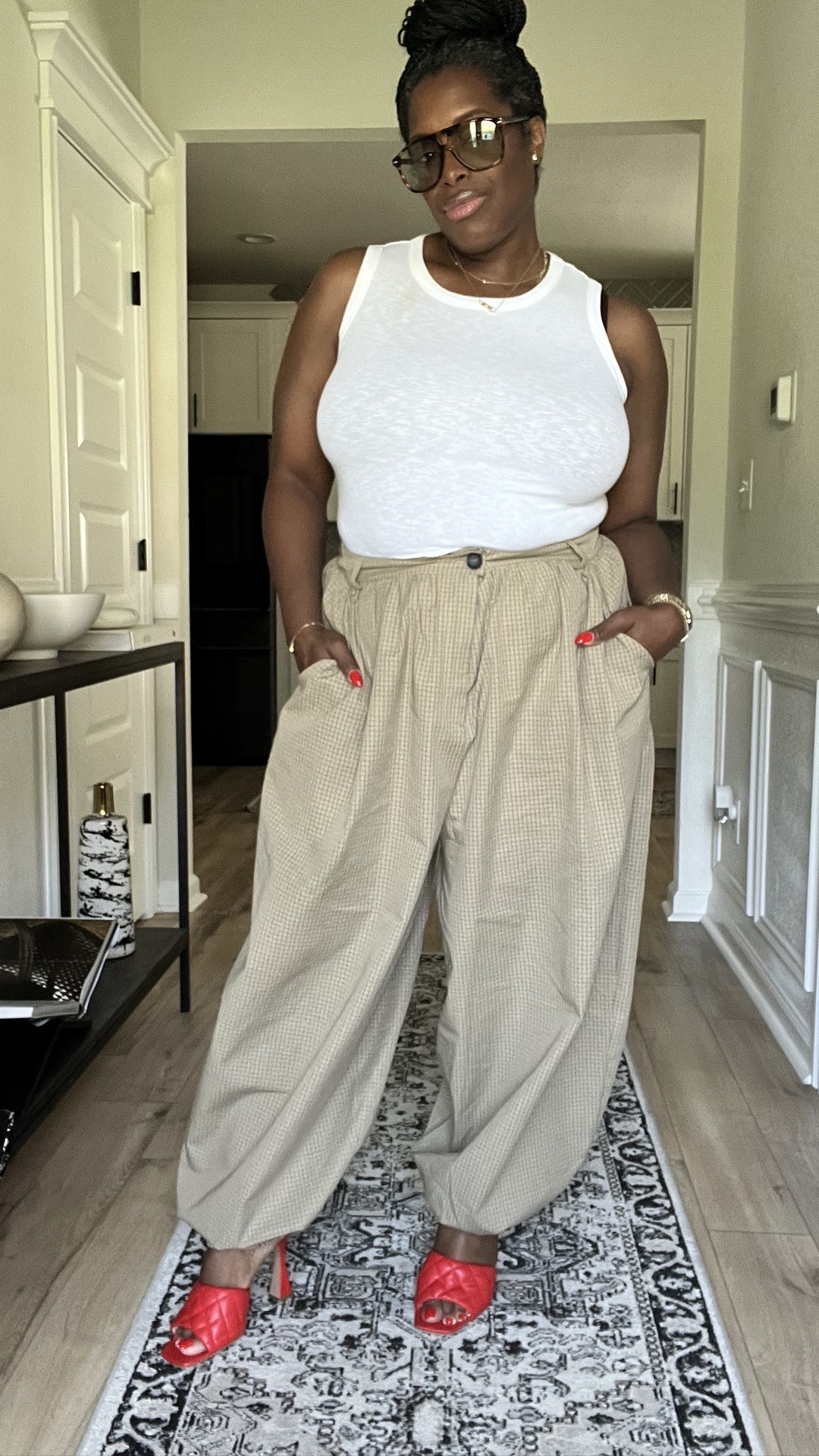 Loving the balloon pats trend! These are Topshop!

#LTKootd #LTKOver40 #LTKMidsize