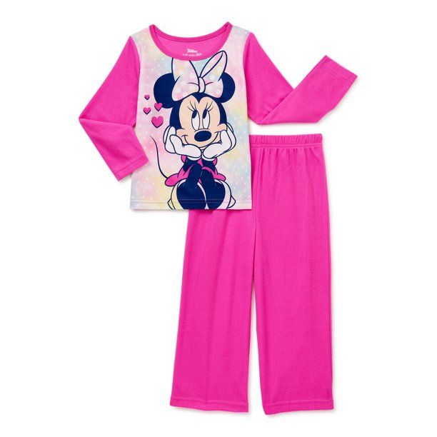 Minnie Mouse Baby and Toddler Girls Pajamas, 2-Piece, Sizes 12M-5T - Walmart.com | Walmart (US)